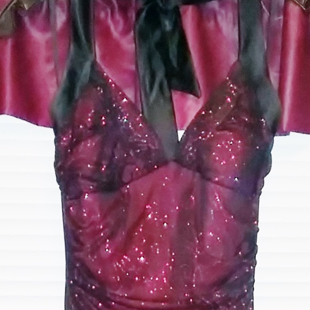 Taboo Burgundy/Black Formal Dress